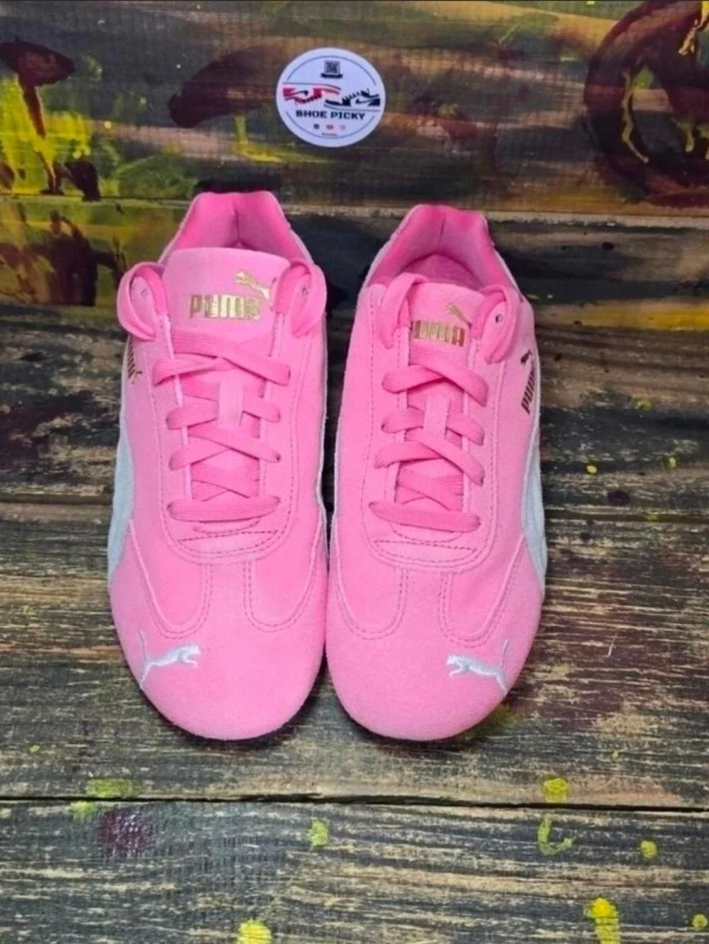 Puma Speedcat OG Youth Size 7 = Women 8.5 Pink Retro Sneakers Shoes 401698-05